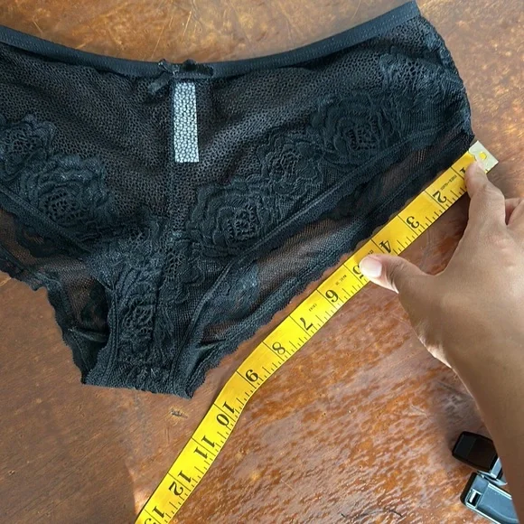 Lace Black Panties Lace Rose Design Size XL - Picture 10 of 10